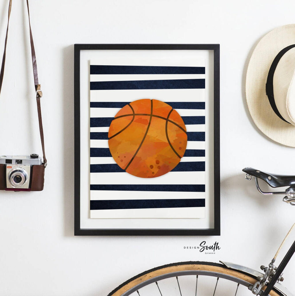 Sports wall art vintage, retro sports decor gift, vintage sports art, personalized name picture sports theme, little boy room sports custom