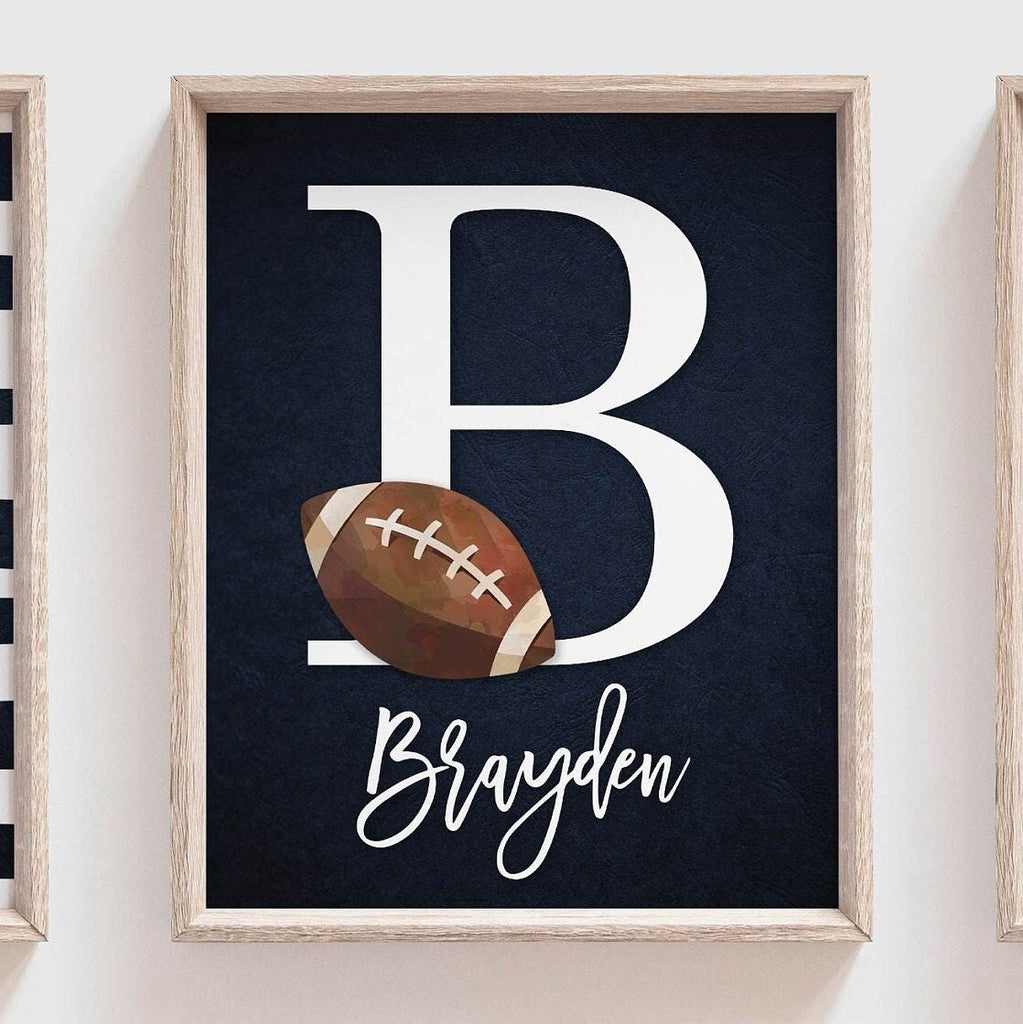 Sports wall art vintage, retro sports decor gift, vintage sports art, personalized name picture sports theme, little boy room sports custom