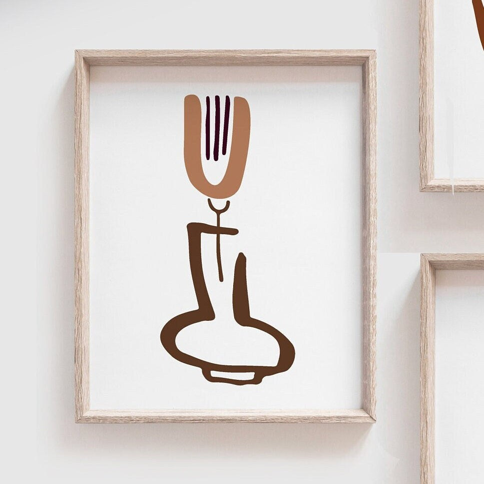 Boho wall art prints, boho gallery wall, boho prints set of six modern mid century, terracotta teal mustard desert wall prints, boho kid art