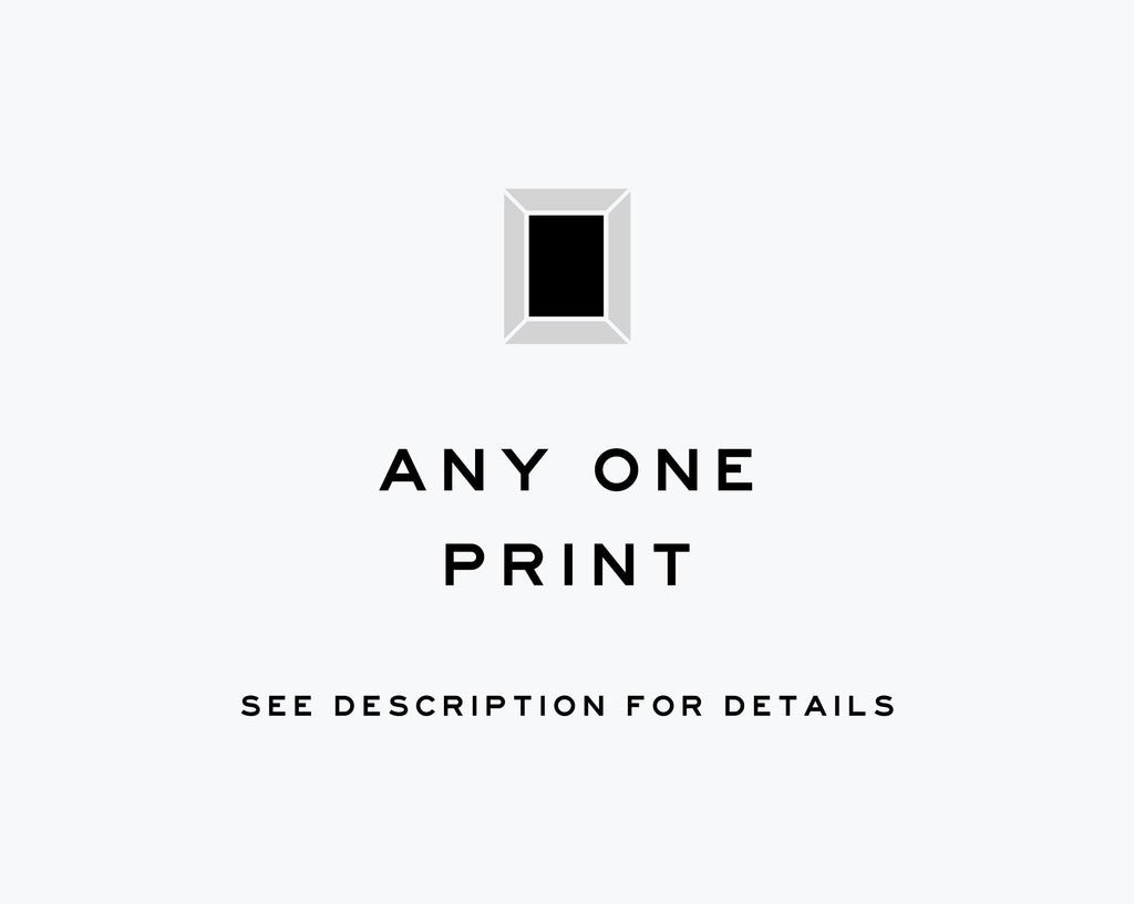 Any single print, design south, any print offer, nursery prints, bathroom prints, prints for children