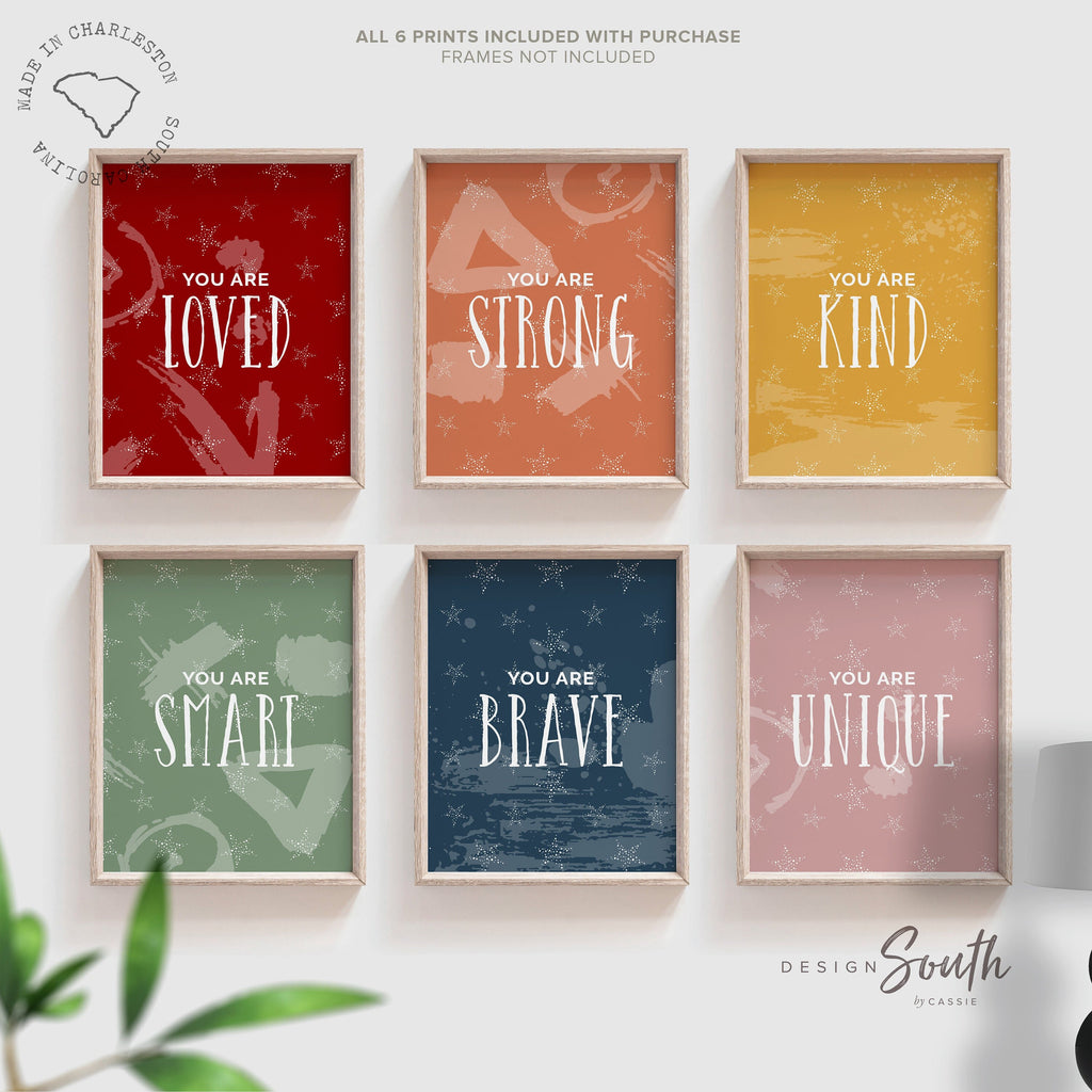 Modern kid art, childrens wall art gender neutral, kids playroom decor ideas, neutral wall art for children, kid room prints, set 6 posters