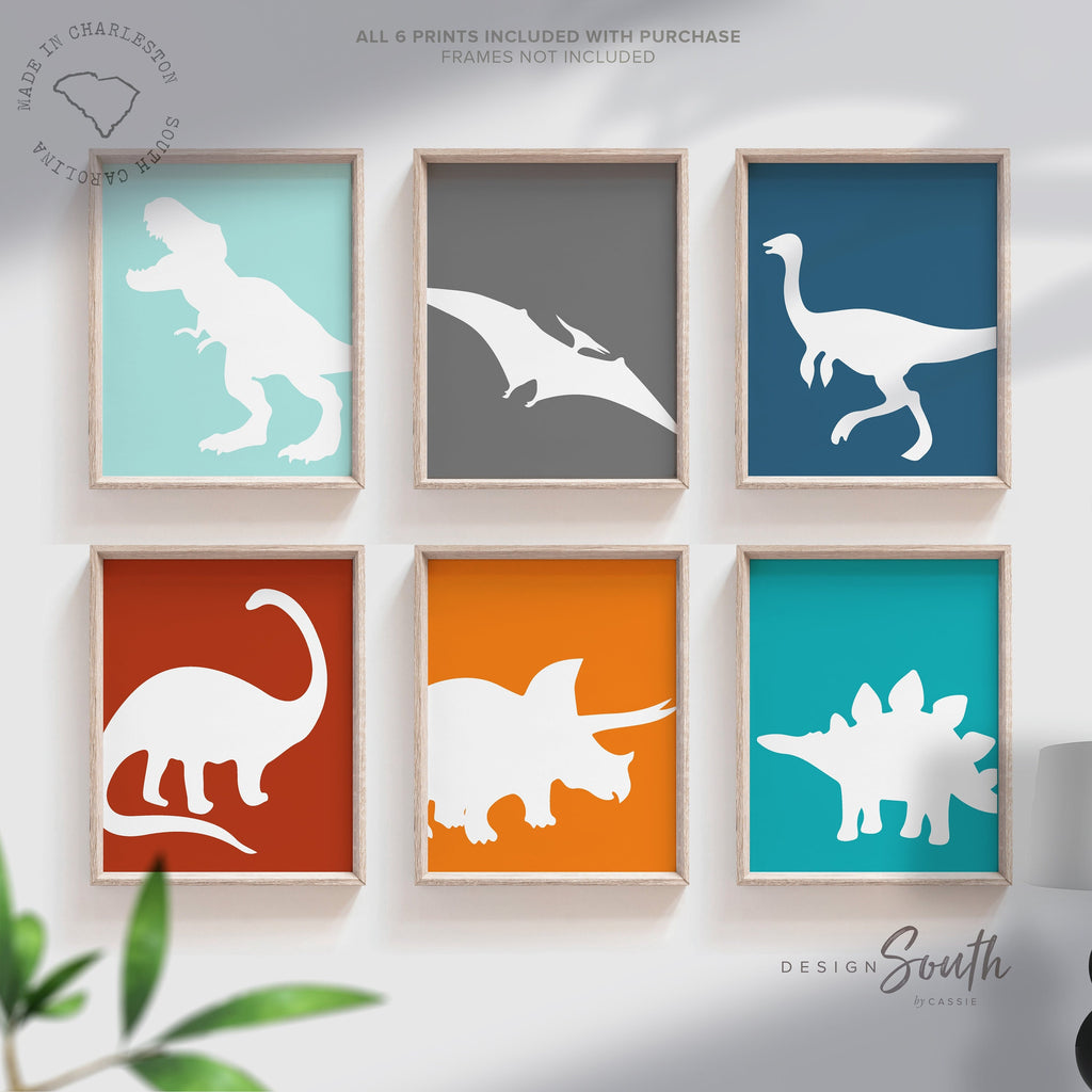 Boys dinosaur bedroom wall art, dinosaur decor for boys, boys dinosaur theme, dinosaur prints, baby boy dinosaurs, dinosaur nursery art boys