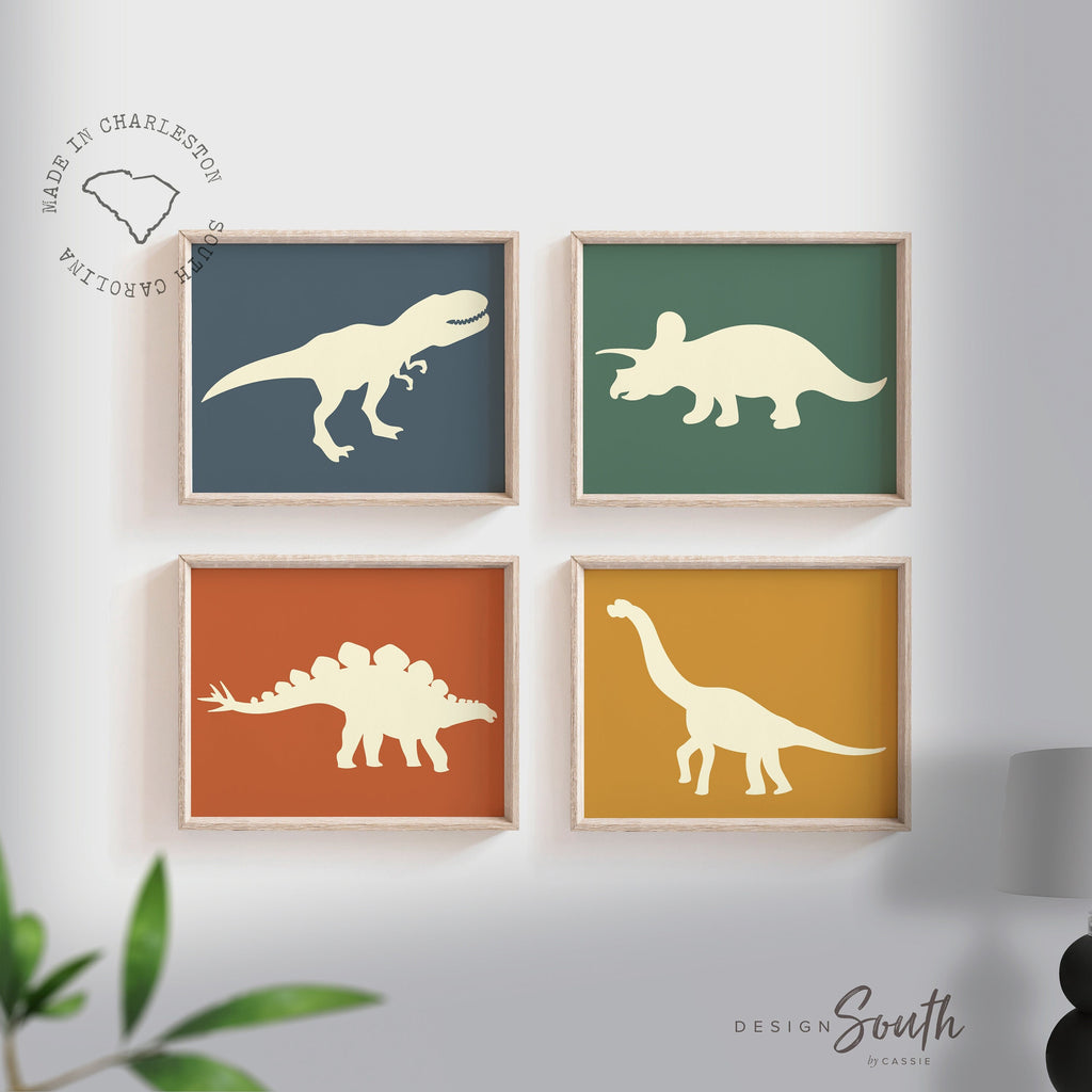 Boys dinosaur bedroom wall art, dinosaur decor for boys, boys dinosaur theme, dinosaur prints, baby boy dinosaurs, dinosaur nursery art boys