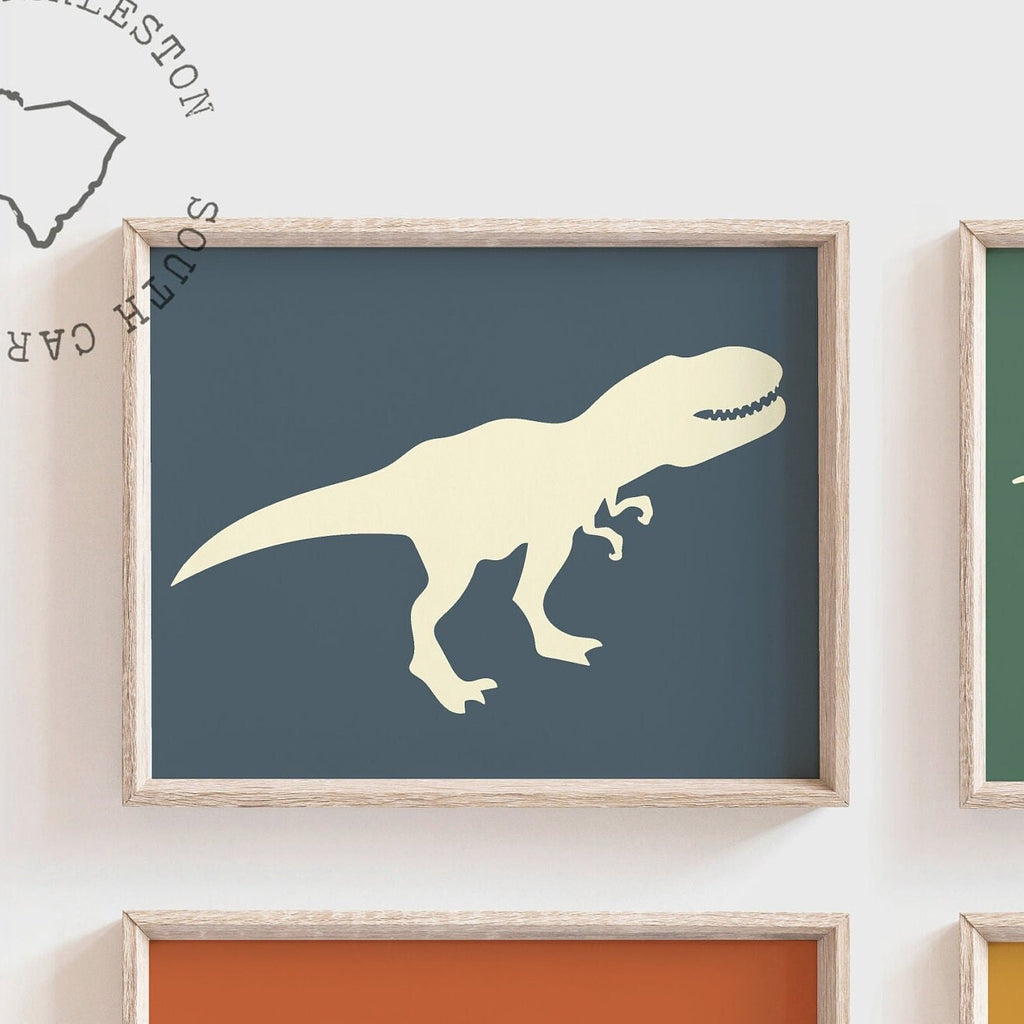 Boys dinosaur bedroom wall art, dinosaur decor for boys, boys dinosaur theme, dinosaur prints, baby boy dinosaurs, dinosaur nursery art boys