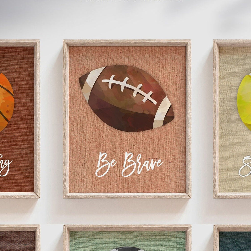 Inspirational sports wall art, sports themed boys wall art, sports collection decor, sports toddler bedroom, sports theme wall poster prints