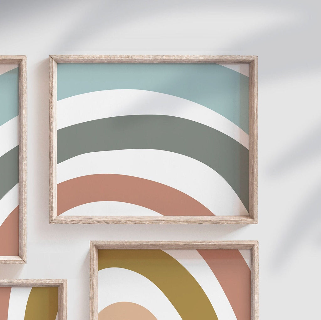 Rainbow nursery decor, gender neutral baby decor, unisex nursery decor, neutral rainbow theme nursery, love print, gender neutral wall ideas