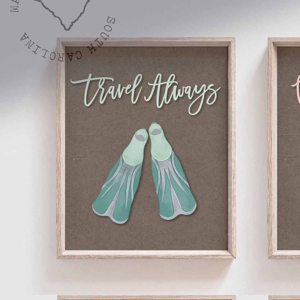 Travel themed kids bedroom wall art, print set of 6 travel art for children, playroom travel themed decor, inspirational travel art for kids