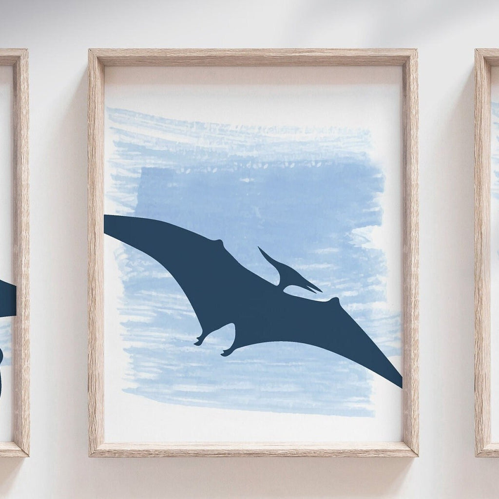 Boys dinosaur bedroom wall art, dino decor for boys, boys dinosaur theme, dino prints, baby boy dinosaurs, navy blue dinosaur nursery art