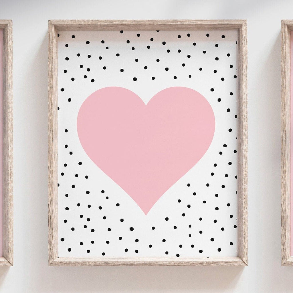 Play read love, little girl room wall art, playroom wall art for girl, heart crown rainbow art, girl reading wall art, gift girl birthday