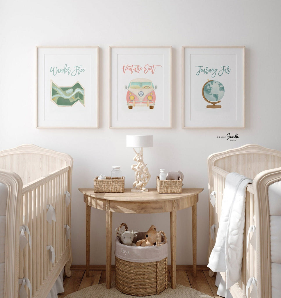 Travel nursery art, travel nursery decor, bedroom kids travel themed, travel-inspired nursery, baby room travel theme, global baby artwork