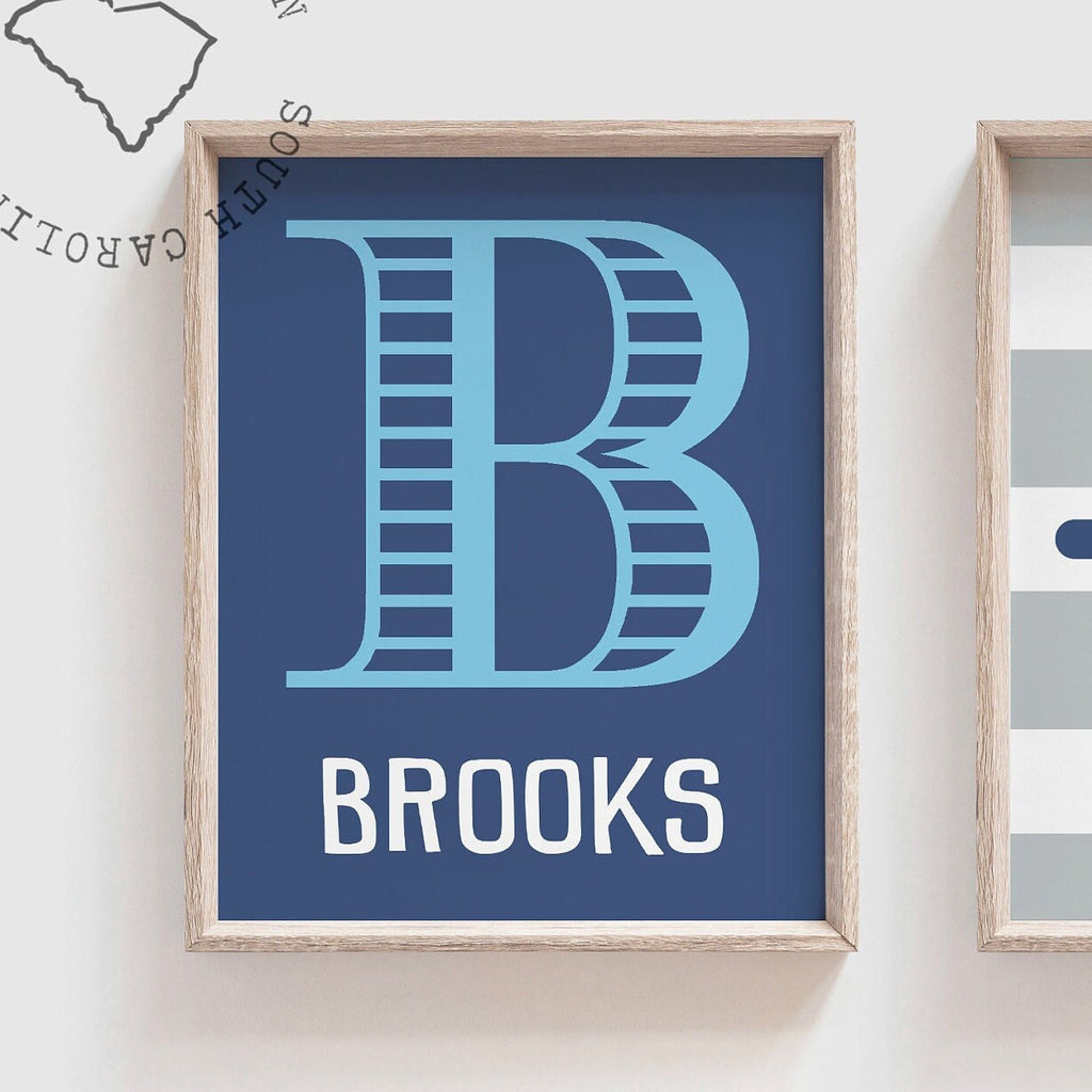 Baby blue gray and navy nautical boys nursery, baby boy nautical, blue gray nautical nursery, baby boy wall art, personalized nautical decor