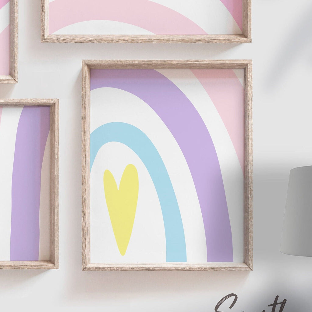 Sister girl room ideas, twin girls room wall art, sister signs, sister gift, little sister big sister wall decor, bedroom for girls rainbows