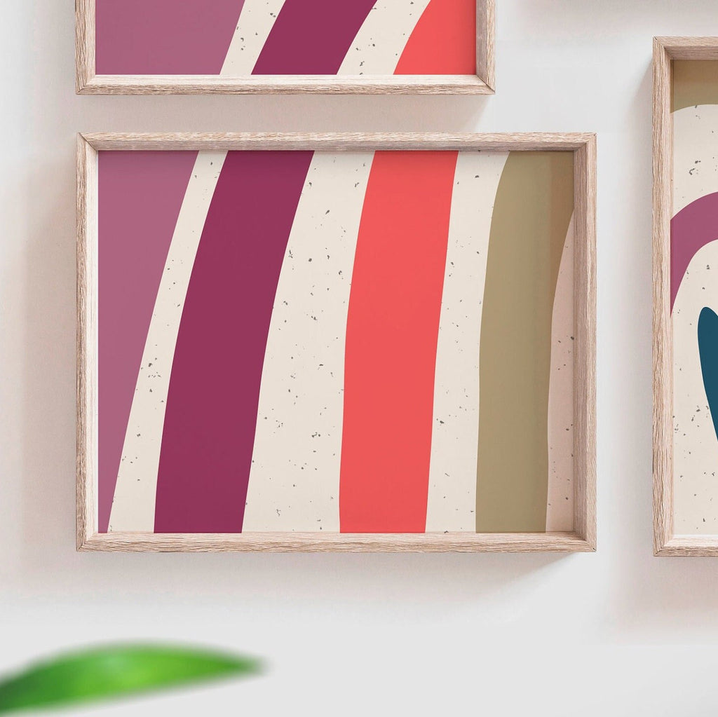 Maroon burgundy girls room decor, nursery mauve maroon coral colors, heart accented wall art, girls personalized name art, boho playroom art