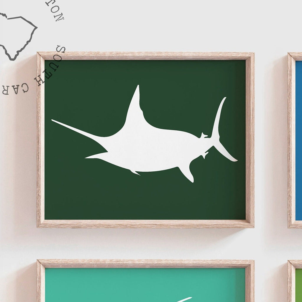 Offshore fishing, offshore fish, boys saltwater fish wall art, marlin nursery, boys fishing theme, fish nursery art boys, marlin fish decor