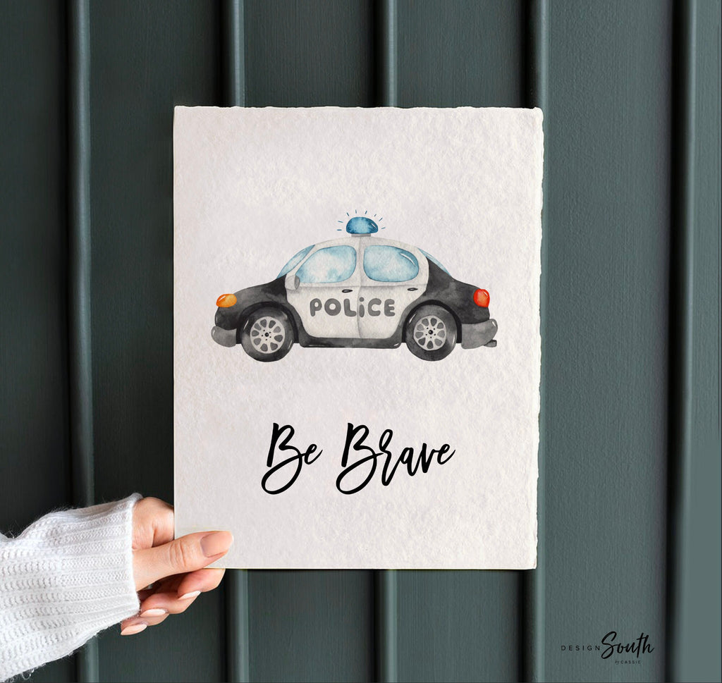 Rescue vehicle wall art, emergency vehicles nursery art, toddler room decor, big boy bedroom, transportation nursery, vehicles wall art set