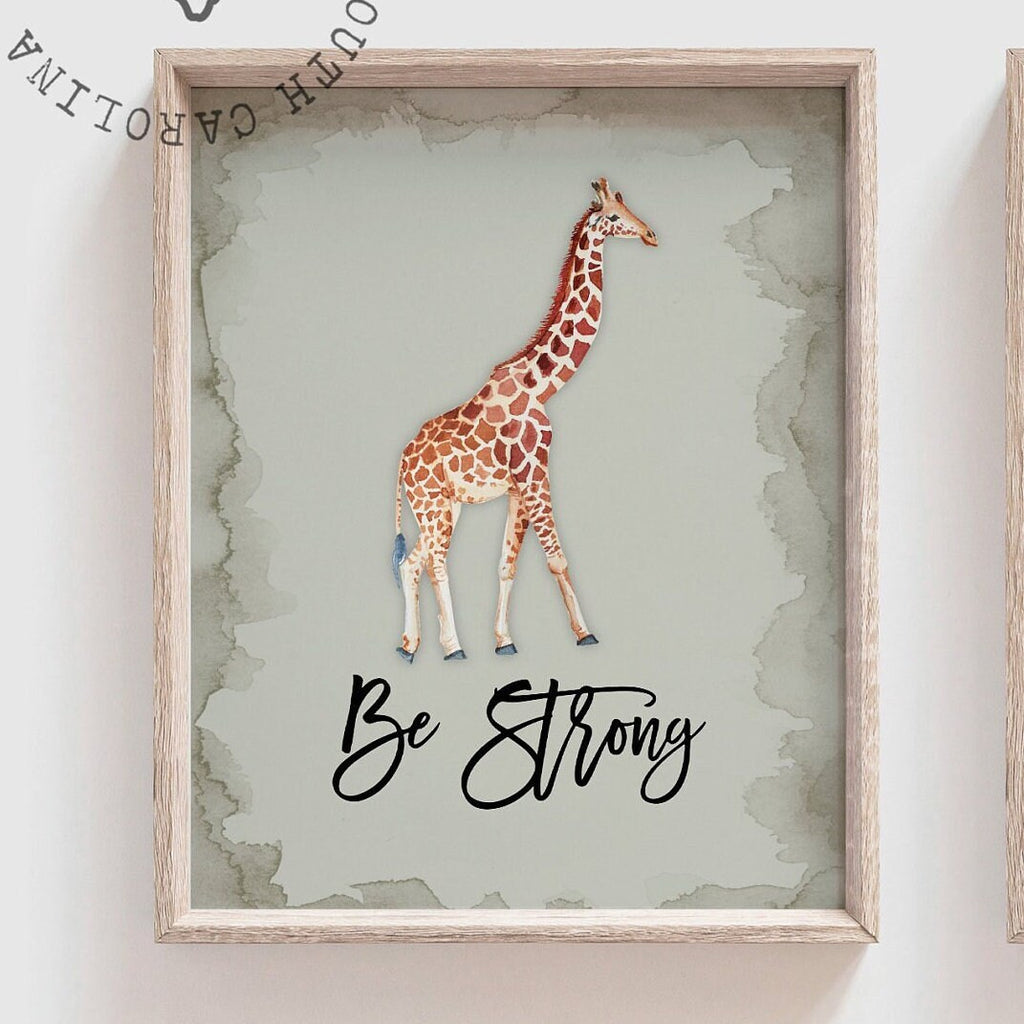 Positive affirmation art kids, inspirational animal wall art, toddler playroom or bedroom ideas, animal toddler prints, inspire little one