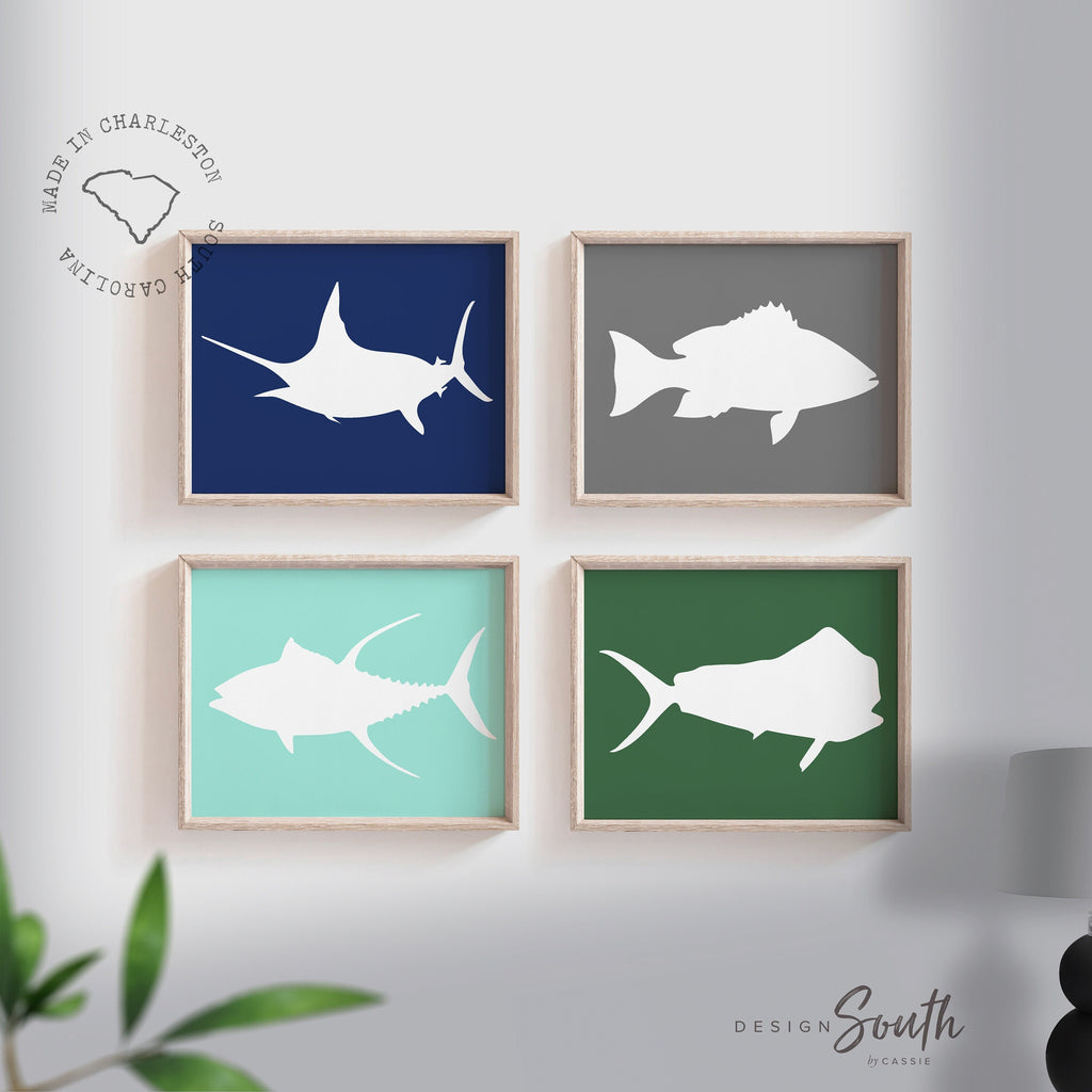 Offshore fishing, offshore fish, boys saltwater fish wall art, marlin nursery, boys fishing theme, fish nursery art boys, marlin fish decor