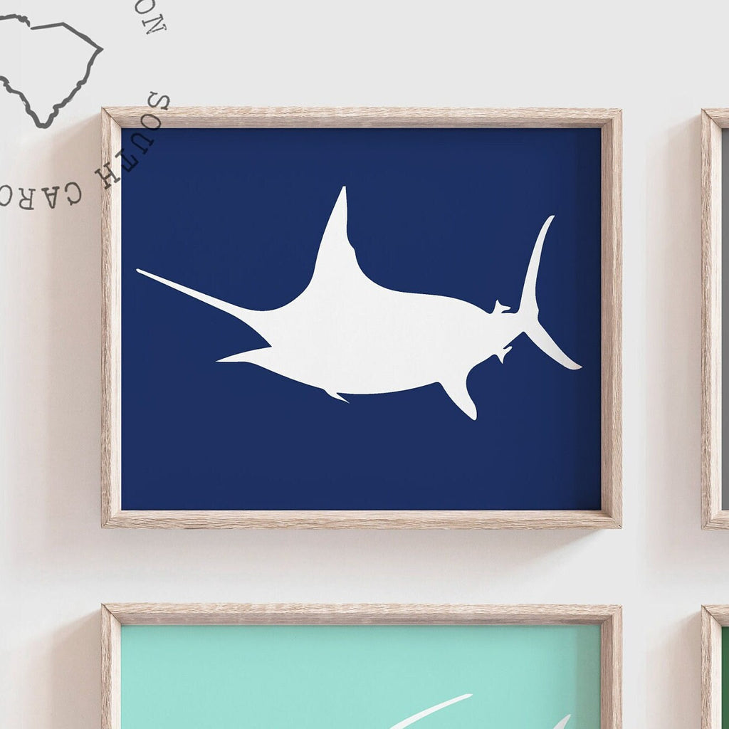 Offshore fishing, offshore fish, boys saltwater fish wall art, marlin nursery, boys fishing theme, fish nursery art boys, marlin fish decor