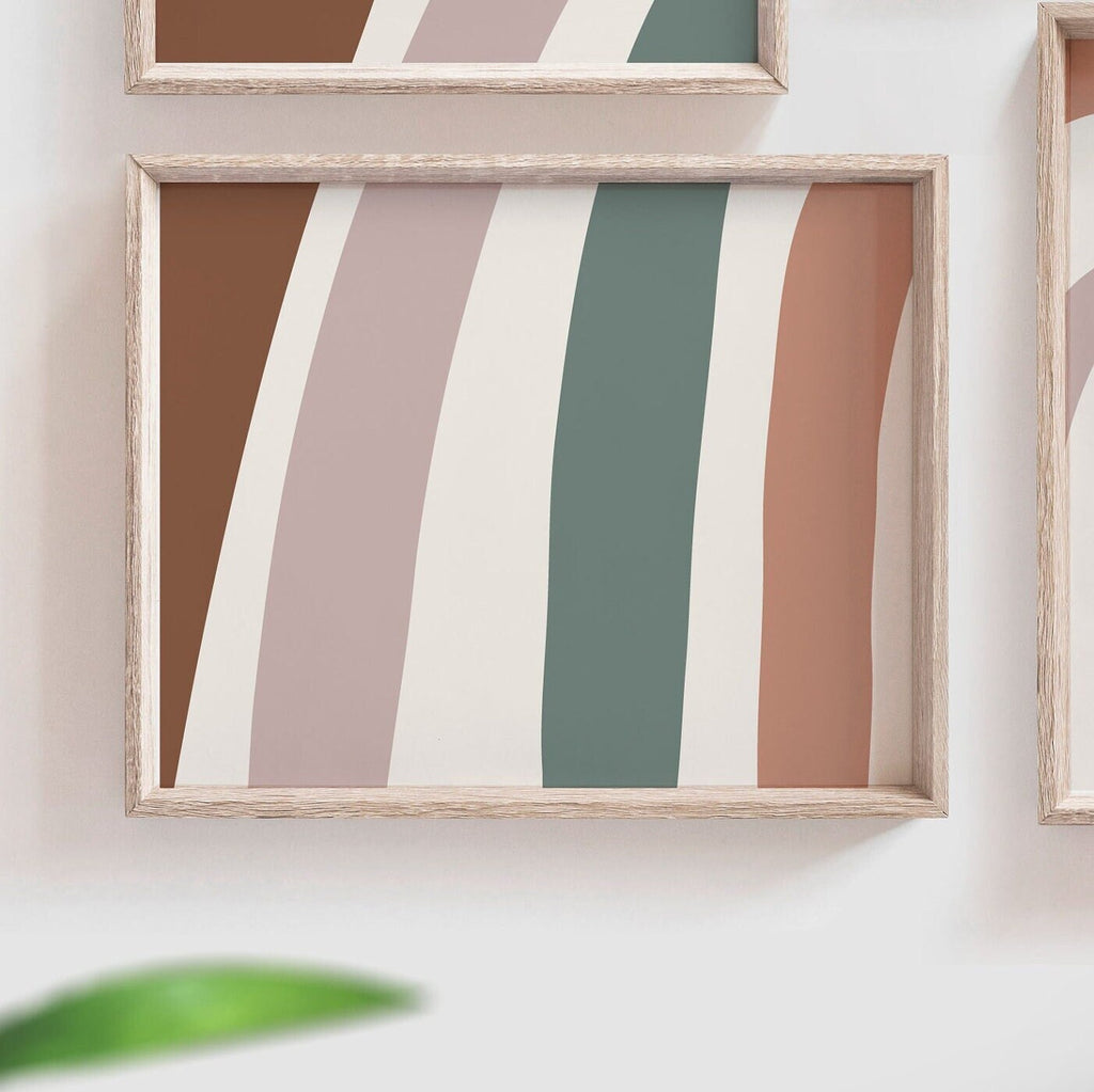 Gender neutral nursery ideas, baby natural color scheme wall art, modern boho rustic beige teal unique decor, personalized name mid century