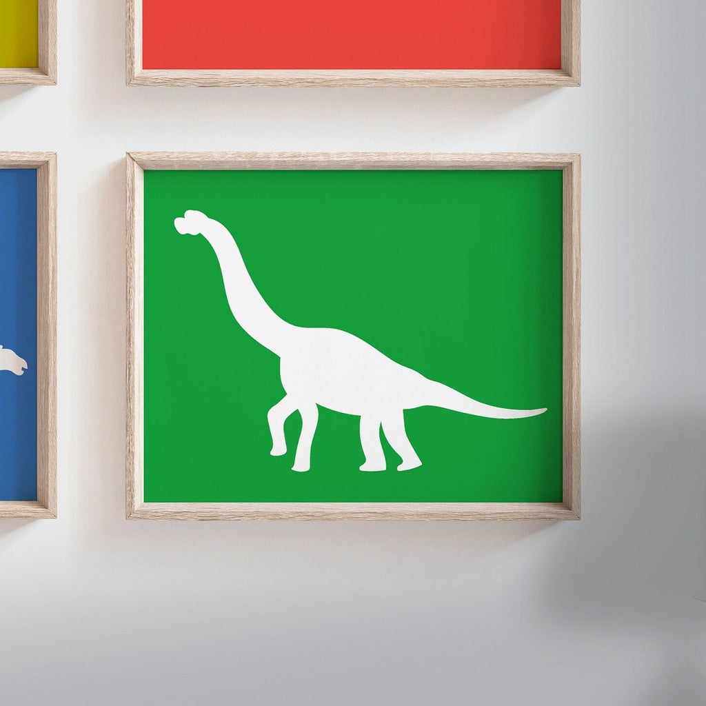 Playroom dinosaur art, bedroom decor dinosaurs, red green blue dinosaur prints, dinosaur wall decor, dinosaur wall art kids, kids t-rex art