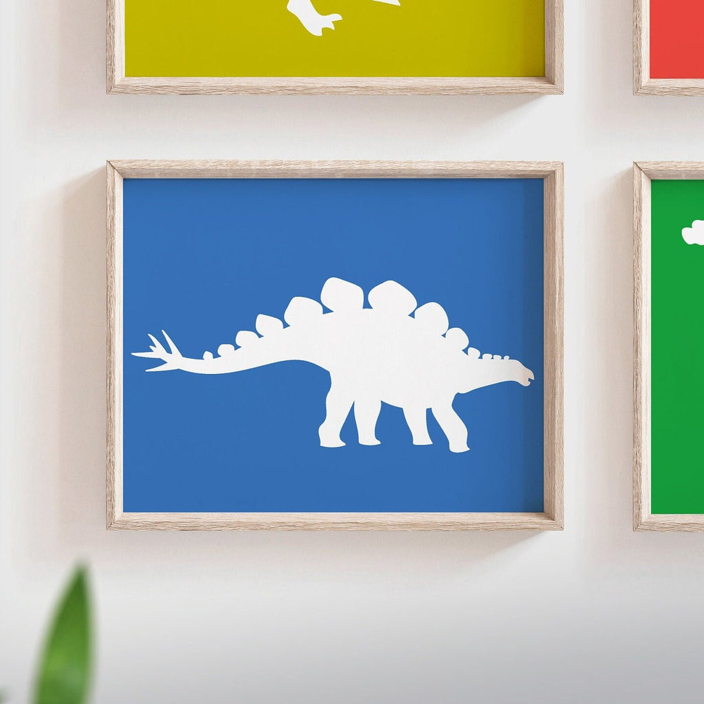 Playroom dinosaur art, bedroom decor dinosaurs, red green blue dinosaur prints, dinosaur wall decor, dinosaur wall art kids, kids t-rex art