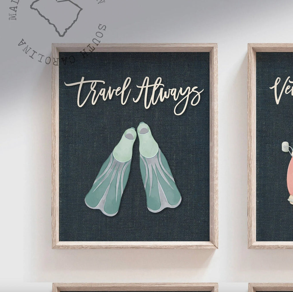 Travel nursery art, travel nursery decor, vintage travel themed nursery, ocean beach baby kid child bedroom nursery playroom art, beach art