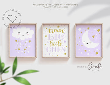 Lilac nursery art twins, twin sisters nursery, twin sisters decor, baby girl twins, girl twins, twin nursery purple, twin nursery girls gold