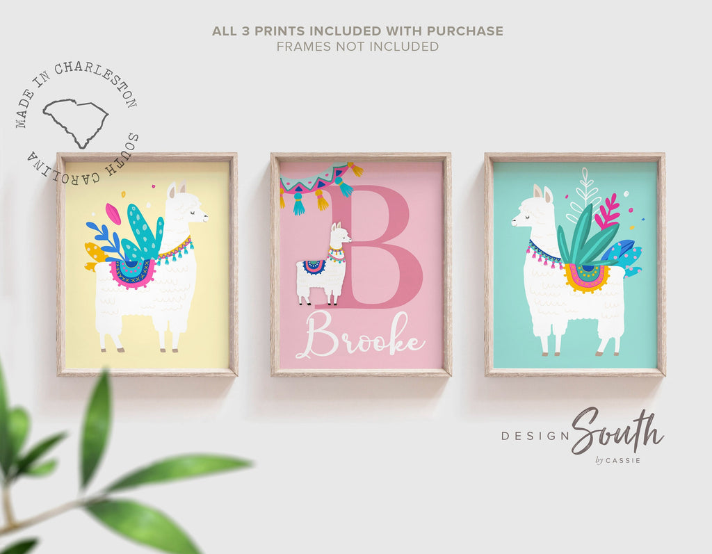 Llama nursery decor, llama nursery art, llama theme, llama baby decor, llama print, llama wall art, girl nursery prints, alpaca nursery art