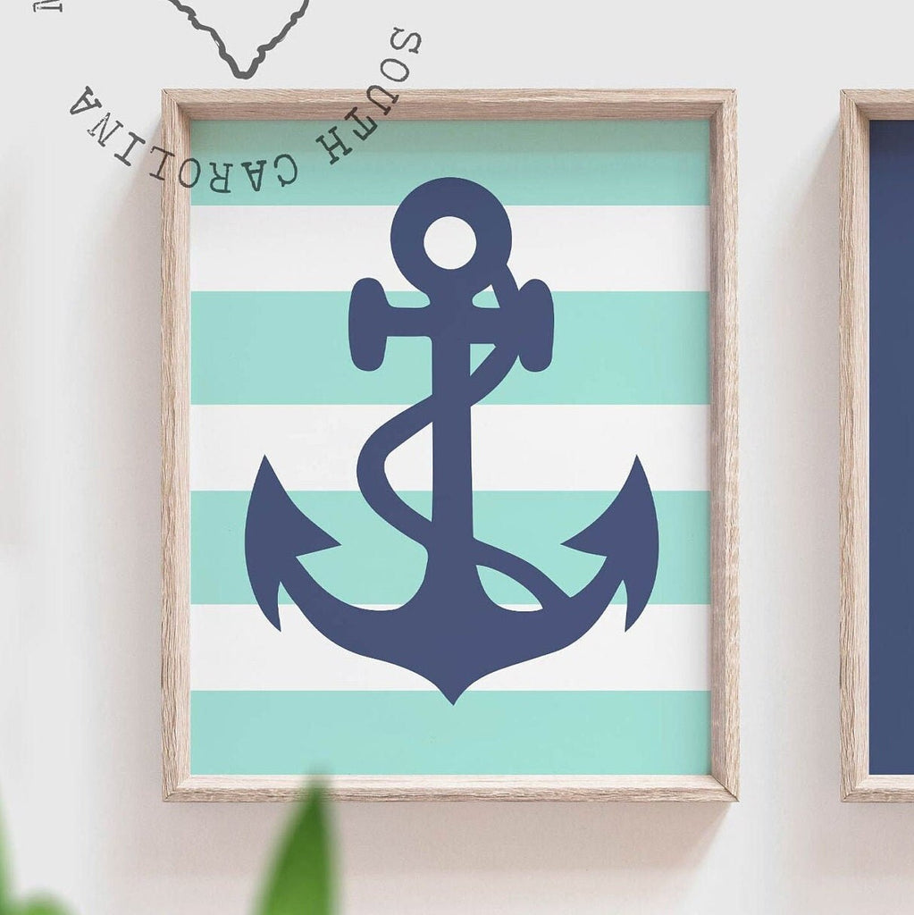 Boys nautical nursery decor, nautical nursery navy, boys nautical wall art, navy boys nautical nursery, baby boy nautical, anchor and whale