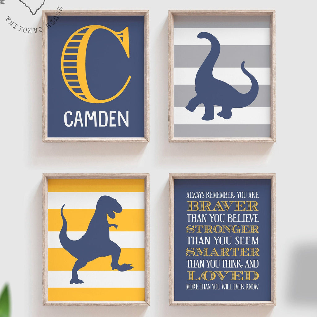 Boys dinosaur bedroom wall art, dinosaur decor for boys, boys dinosaur theme, dinosaur prints, baby boy dinosaurs, dinosaur nursery art boys