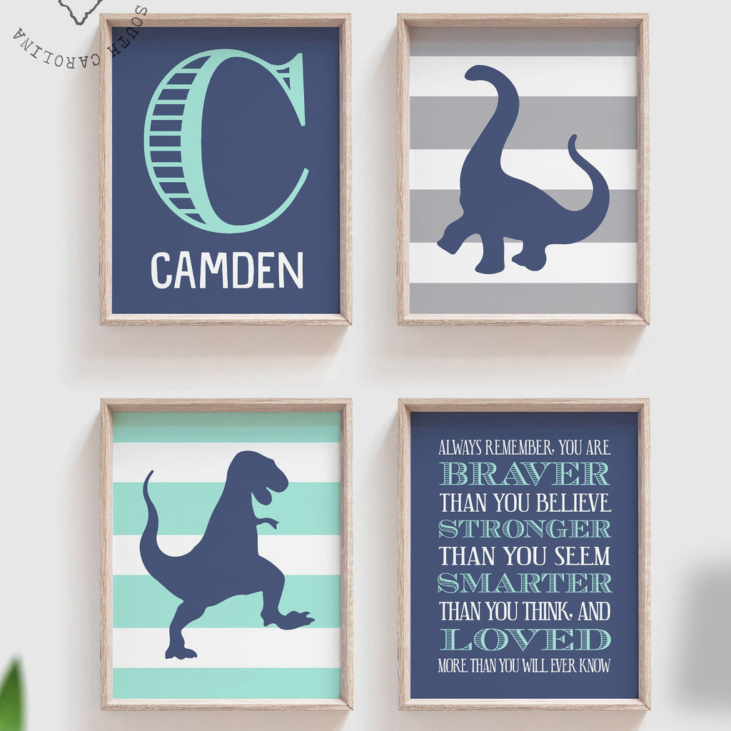 Boys dinosaur bedroom wall art, dinosaur decor for boys, boys dinosaur theme, dinosaur prints, baby boy dinosaurs, dinosaur nursery art boys