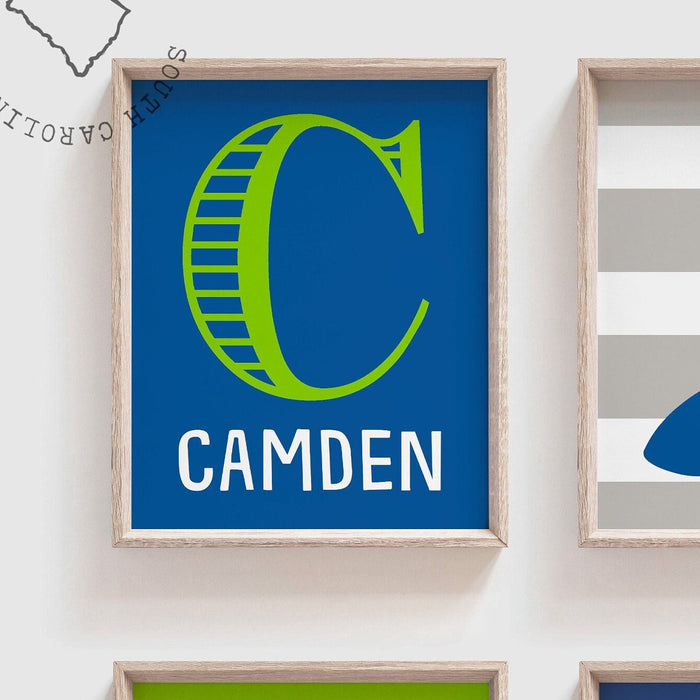 Cobalt blue shark, lime green shark, bedroom boy prints cobalt, kid quote, shark theme room, boys sharks, shark wall art, shark wall decor
