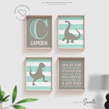 Boys dinosaur bedroom wall art, dinosaur decor for boys, boys dinosaur theme, dinosaur prints, baby boy dinosaurs, dinosaur nursery art boys