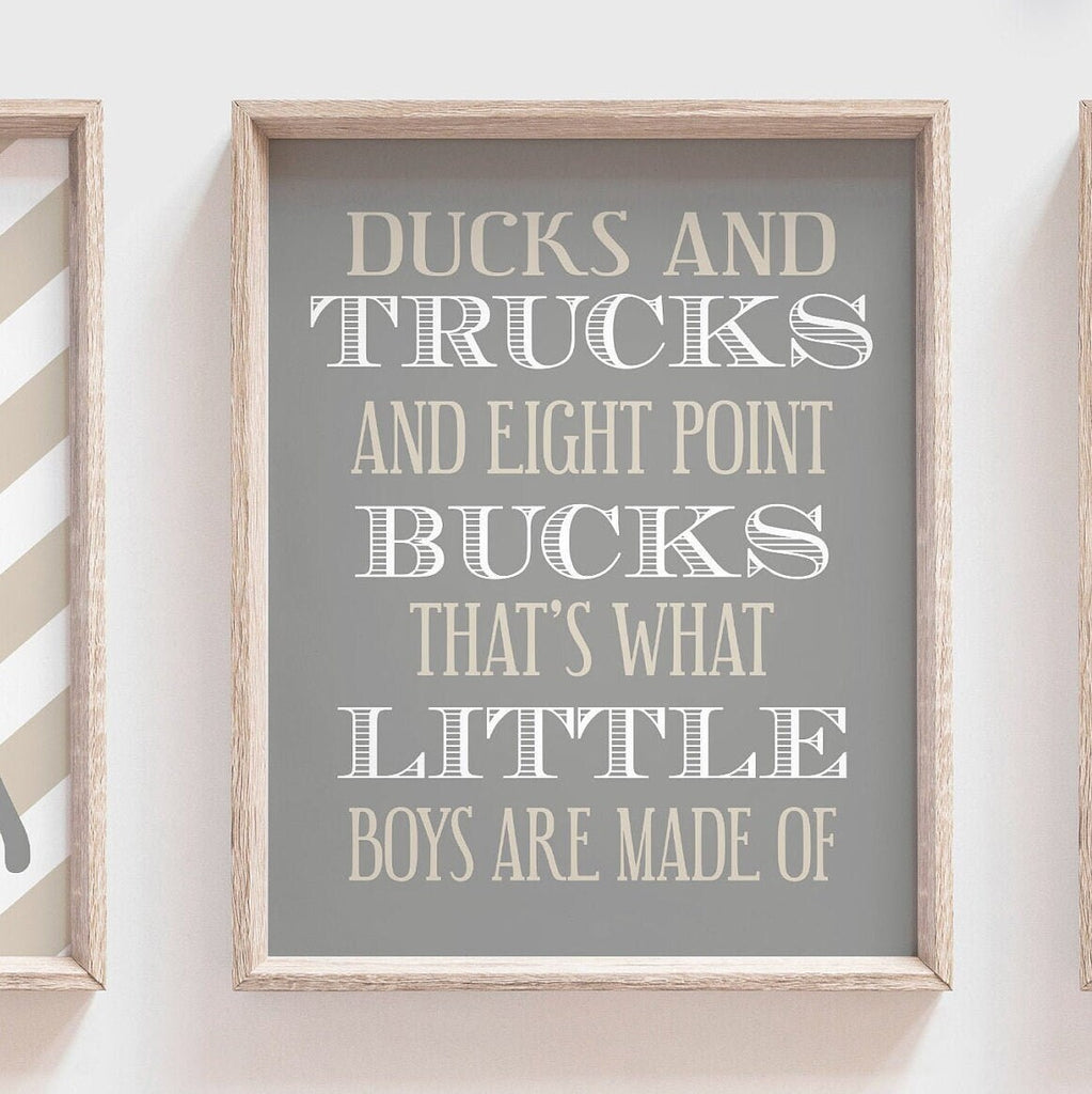 Neutral gray deer nursery wall art, big boy bedroom, gray tan buck antler deer nursery decor, playroom wall little boy, deer hunting bedroom