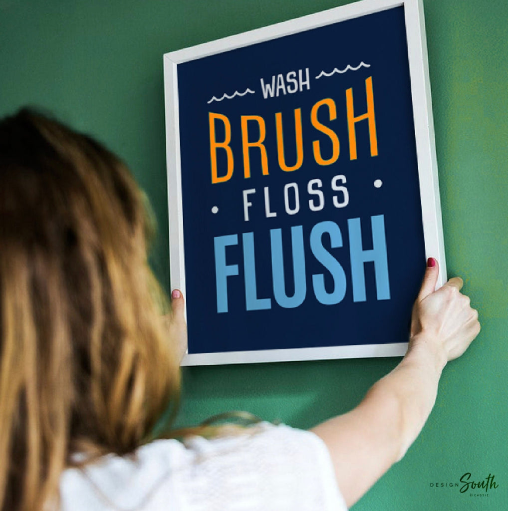 Boys bathroom decor, shark bathroom, wash, brush, big boy bathroom, sharks boys bathroom, shark theme bathroom, ocean, orange and blue decor