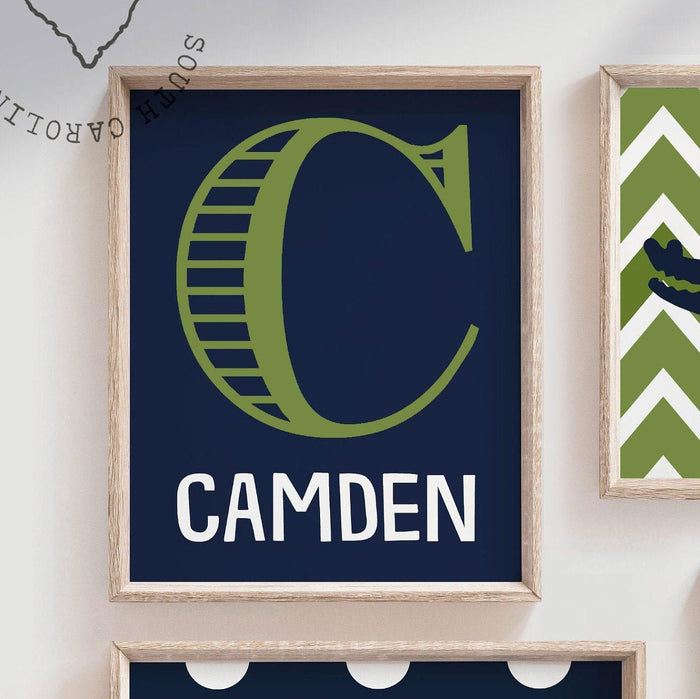 Alligator wall decor for boys nursery, alligator theme, navy blue and green wall art, boys quote, boys nursery decor, alligator nursery art