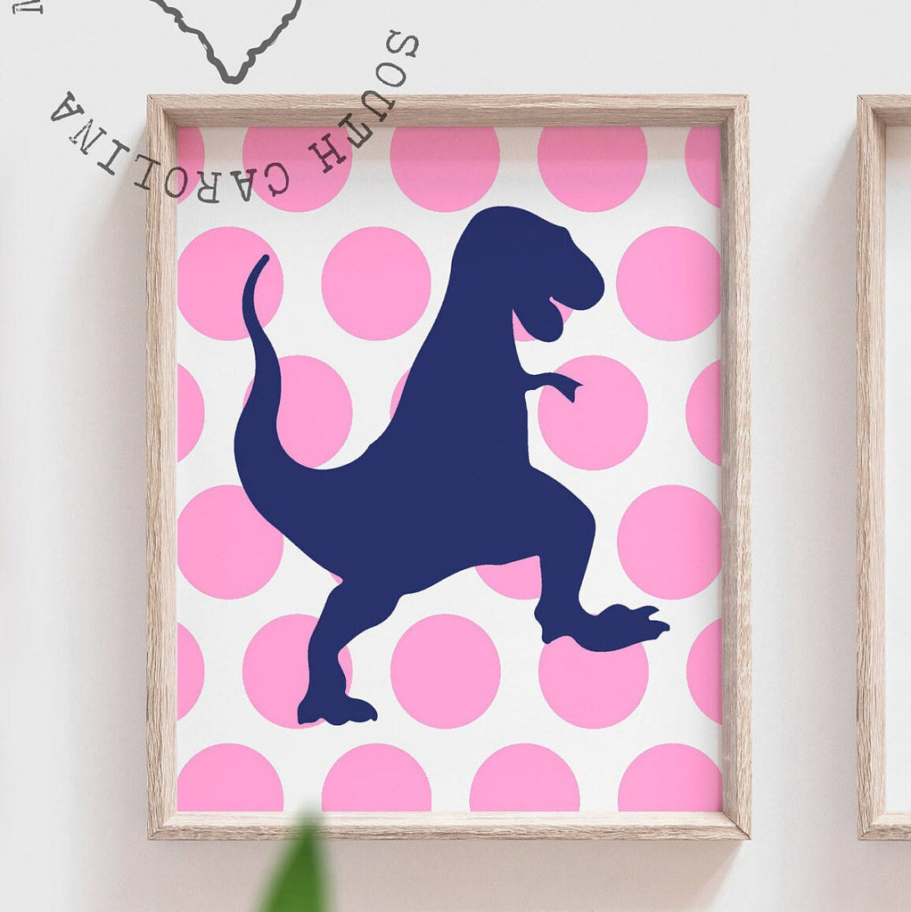 Girls dinosaur decor, pink dinosaur, girl dinosaur wall art, girl dinosaur print, girls bedroom pink dinosaurs, cute dinosaur decor wall art