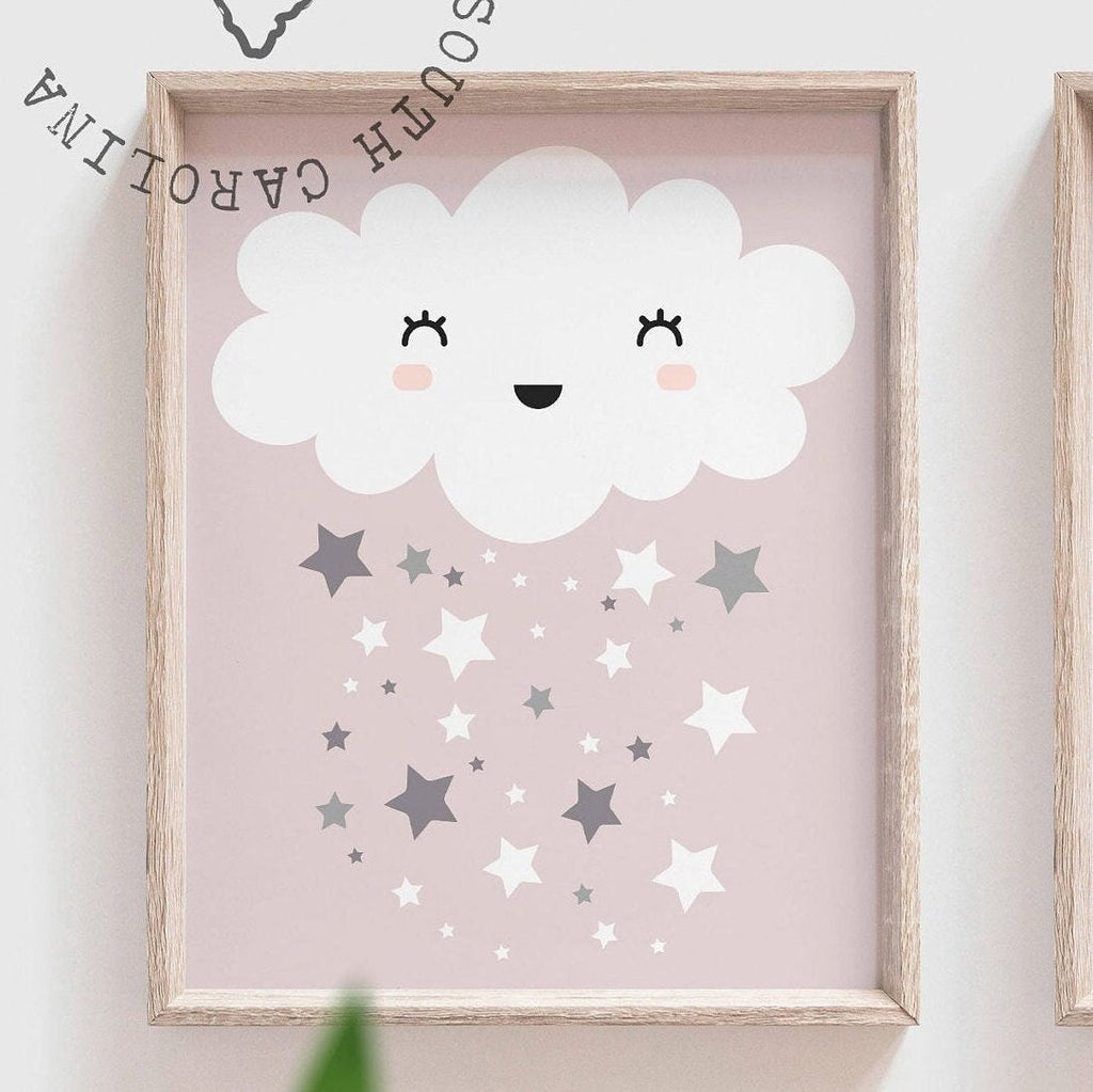 Mauve nursery decor, mauve nursery art, mauve girls room, baby initial & name, mauve and gray, mauve and blush decor, nursery mauve wall art