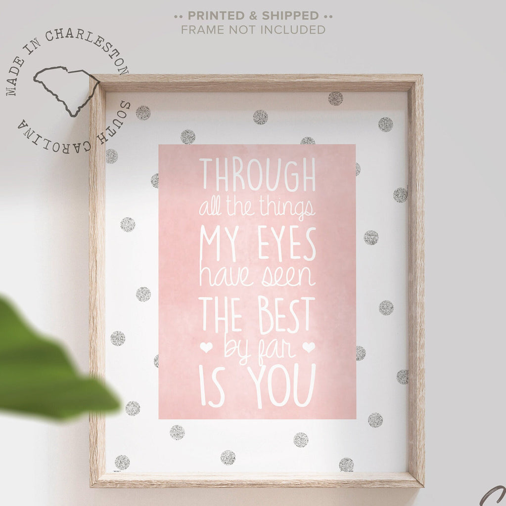 Girls nursery decor, girls bedroom decor, quote for girls nursery or bedroom, girls quote, inspiring quote for girls, beautiful quote, pink