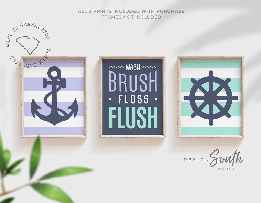 Girls nautical bathroom, girls nautical, girls pink nautical decor, pink navy girls bathroom, baby girl bathroom art, girls anchor bathroom