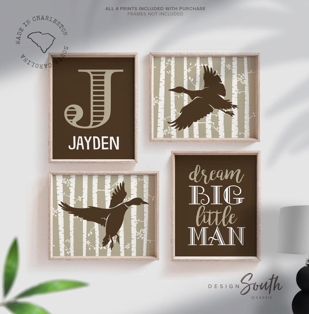 Duck nursery decor, wildlife nursery, duck art prints, duck hunter, hunting nursery decor, duck wall decor, brown ducks, hunting nursery