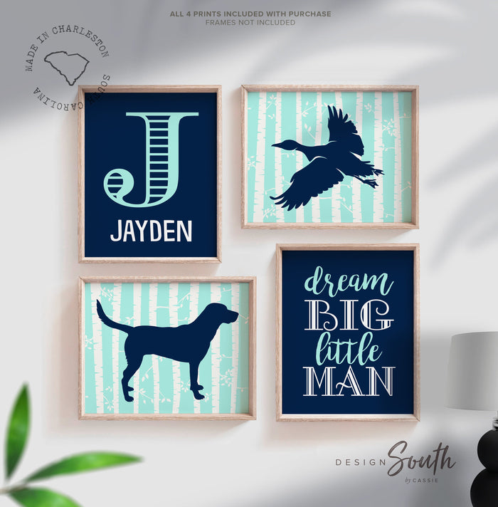 Bird Dog & Duck Hunting Nursery Art — Navy Pointer Prints