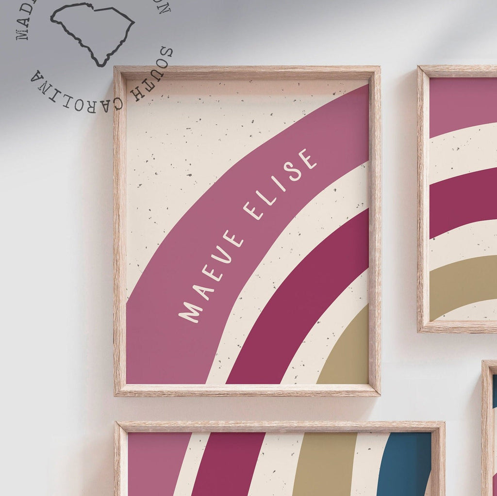 Maroon burgundy and navy blue decor, nursery maroon navy blue color, deep red maroon nursery, girls personalized name decor, playroom signs