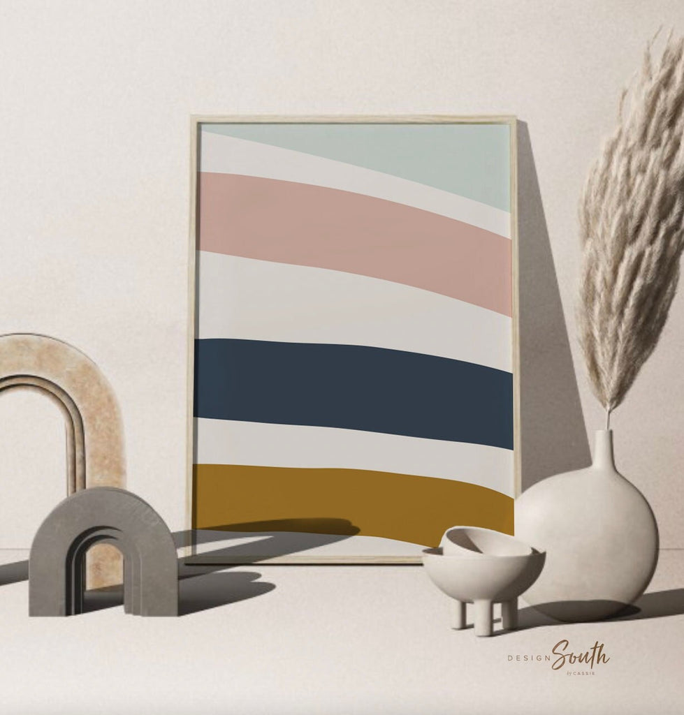 Neutral nursery wall decor muted rainbow tones abstract prints, you are so loved art print, rainbow baby shower gender neutral, playroom art