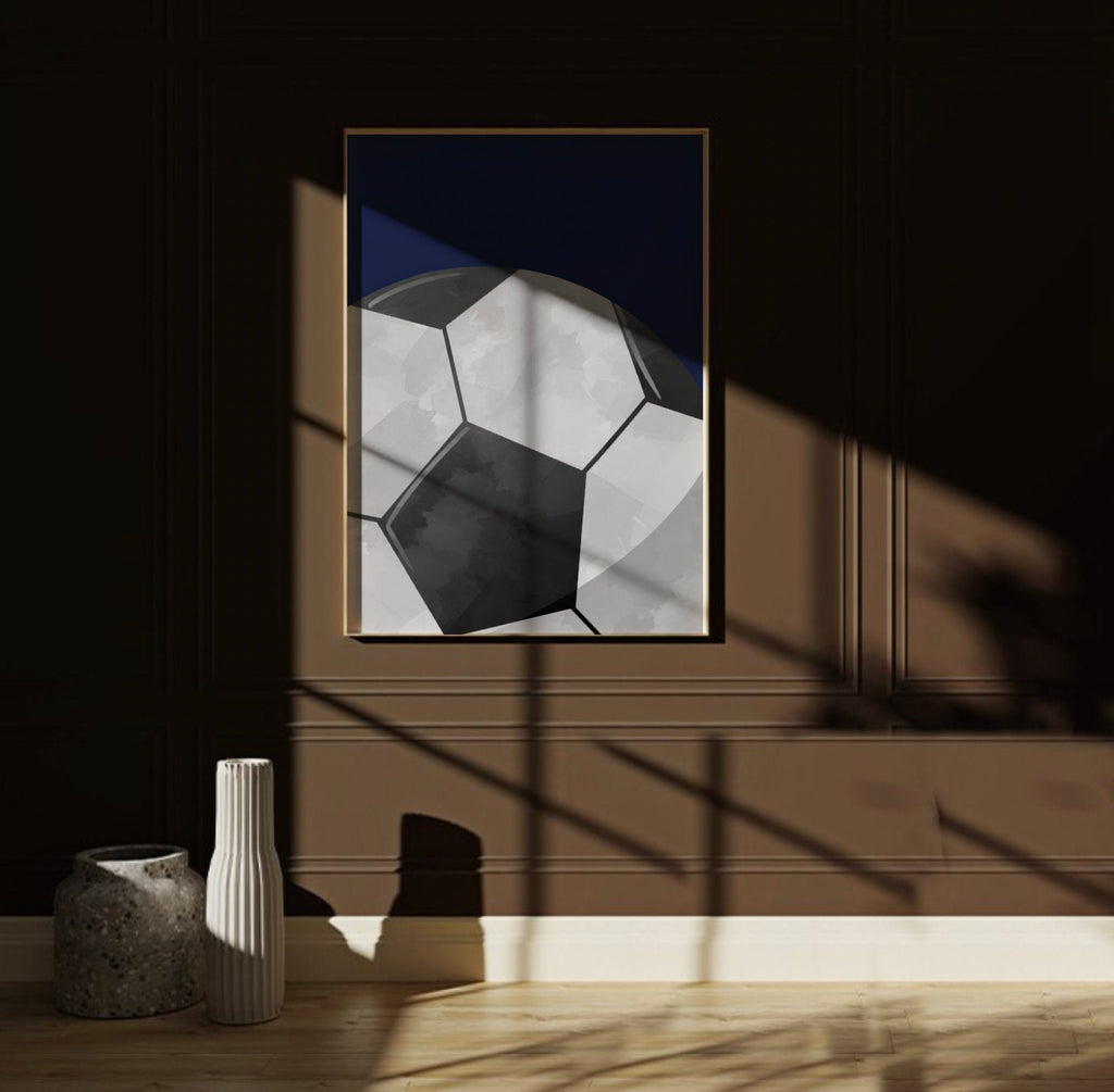 Set of 4 sports balls navy blue wall print, sports baby nursery or little boys room, all sports sporty gift baby shower, toddler sports art