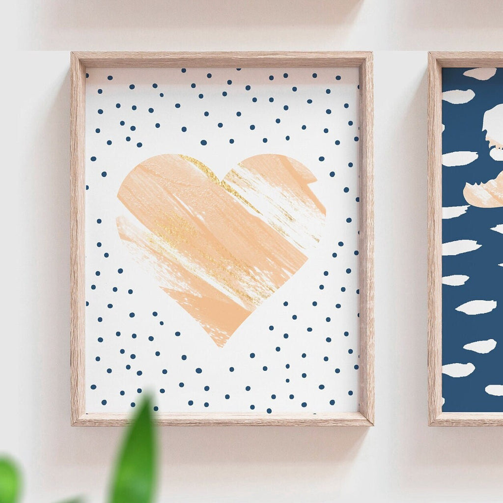 Peach gold watercolor dinosaur art, little girl dinosaur collection with gold sparkles, girl dinosaur lover peach gold blue, girl dino room