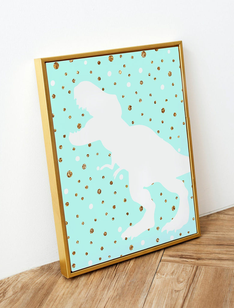 Pastel and gold dinosaurs, little kid room art dinosaur, playroom wall idea for children, playroom dinosaur art, baby playroom idea dinosaur