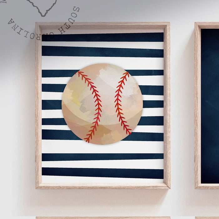Sports collection print set boys name, sports theme wall pictures, sports art personalized gift, baseball football kids wall art boy nursery
