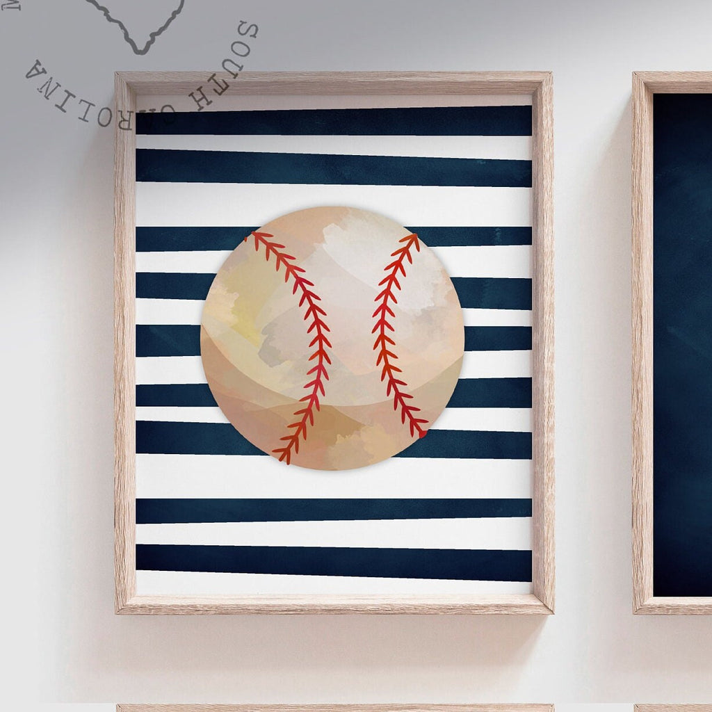 Sports collection print set boys name, sports theme wall pictures, sports art personalized gift, baseball football kids wall art boy nursery