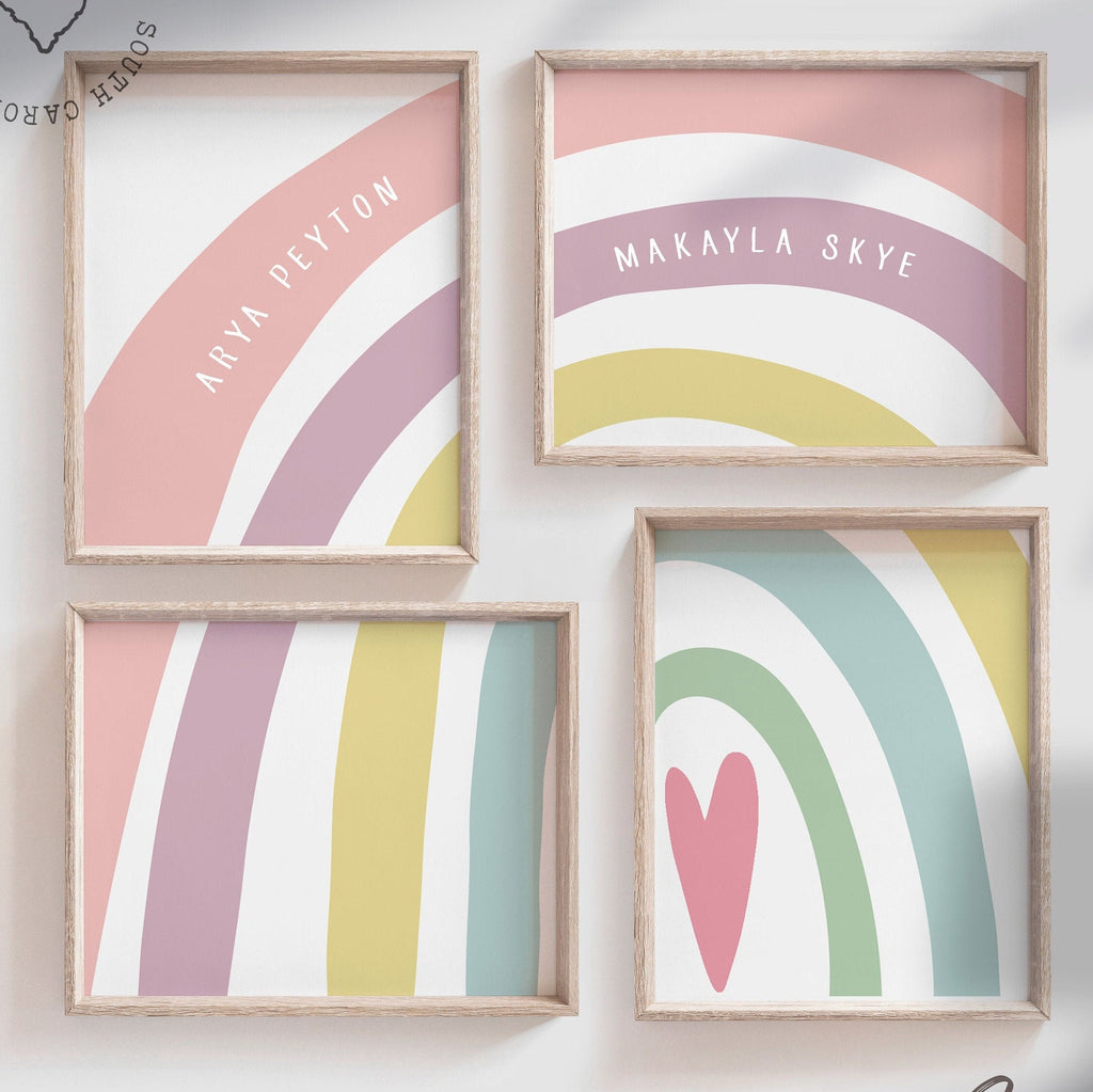 Sister room decor, big girl room two sisters, gift for sisters, shared bedroom personalized names, sisters room decorations, twin sister art